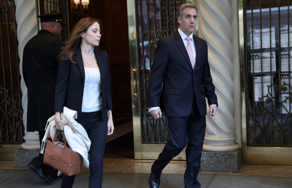 Michael Cohen, former lawyer for Republican presidential candidate and former U.S. President Donald Trump departs his home in Manhattan