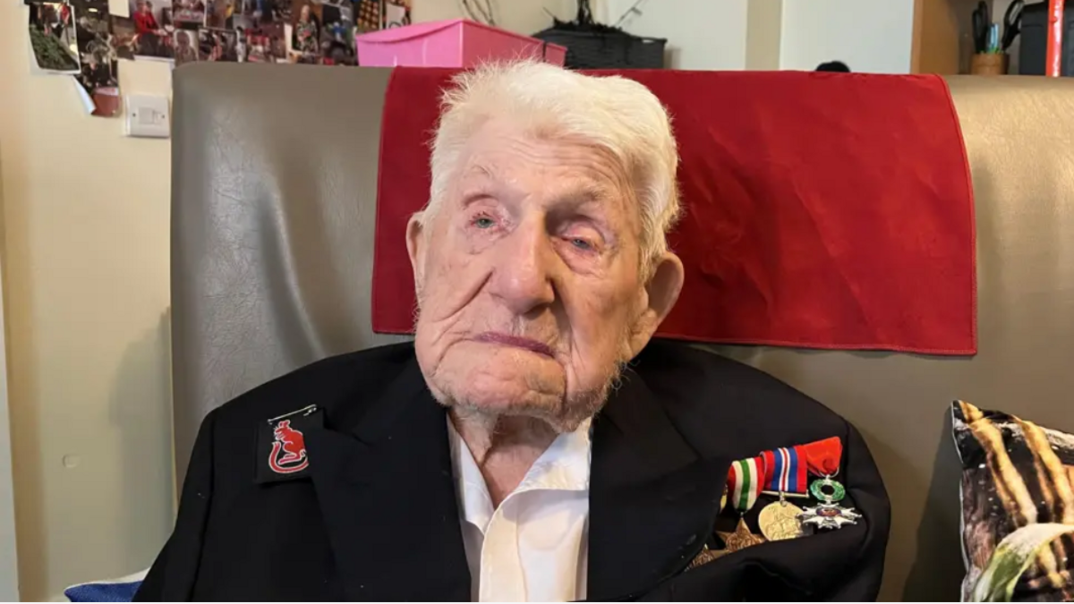 Old man with medals