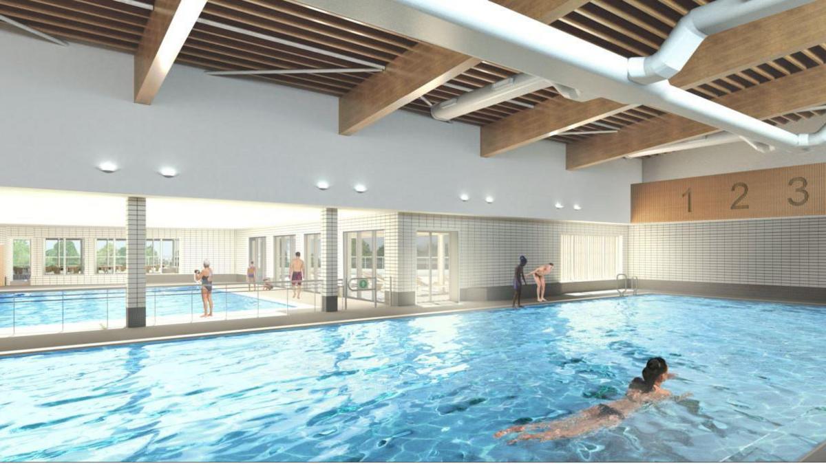 CGI of the new swimming facilities