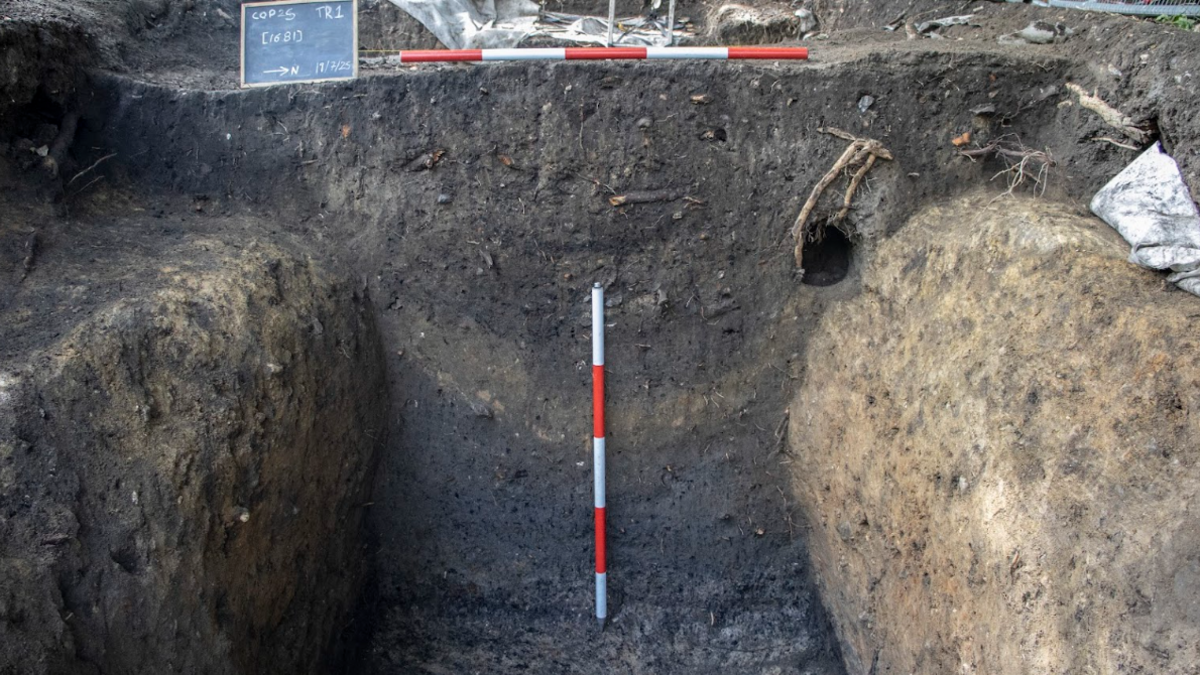 Image of the trench size and height