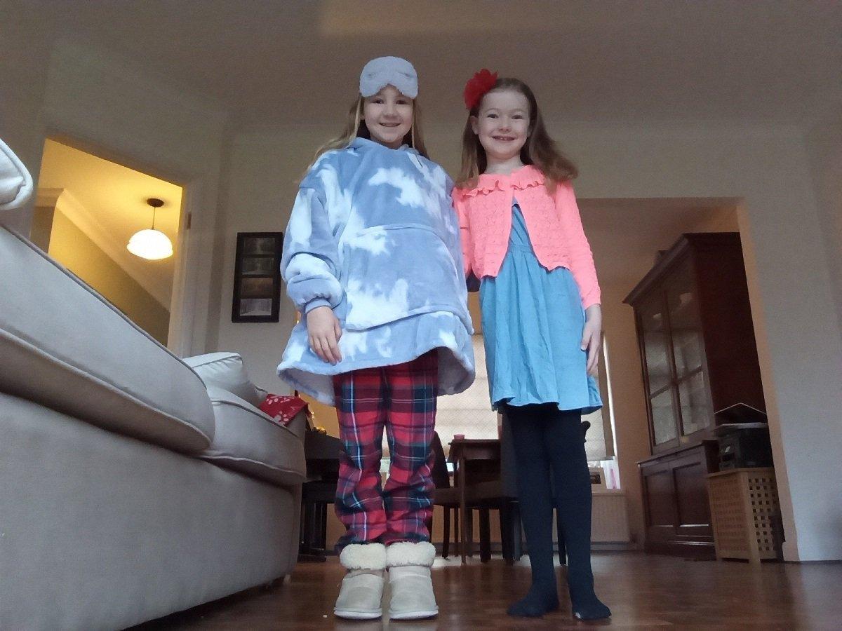 children dressed up as Amber and Matilda