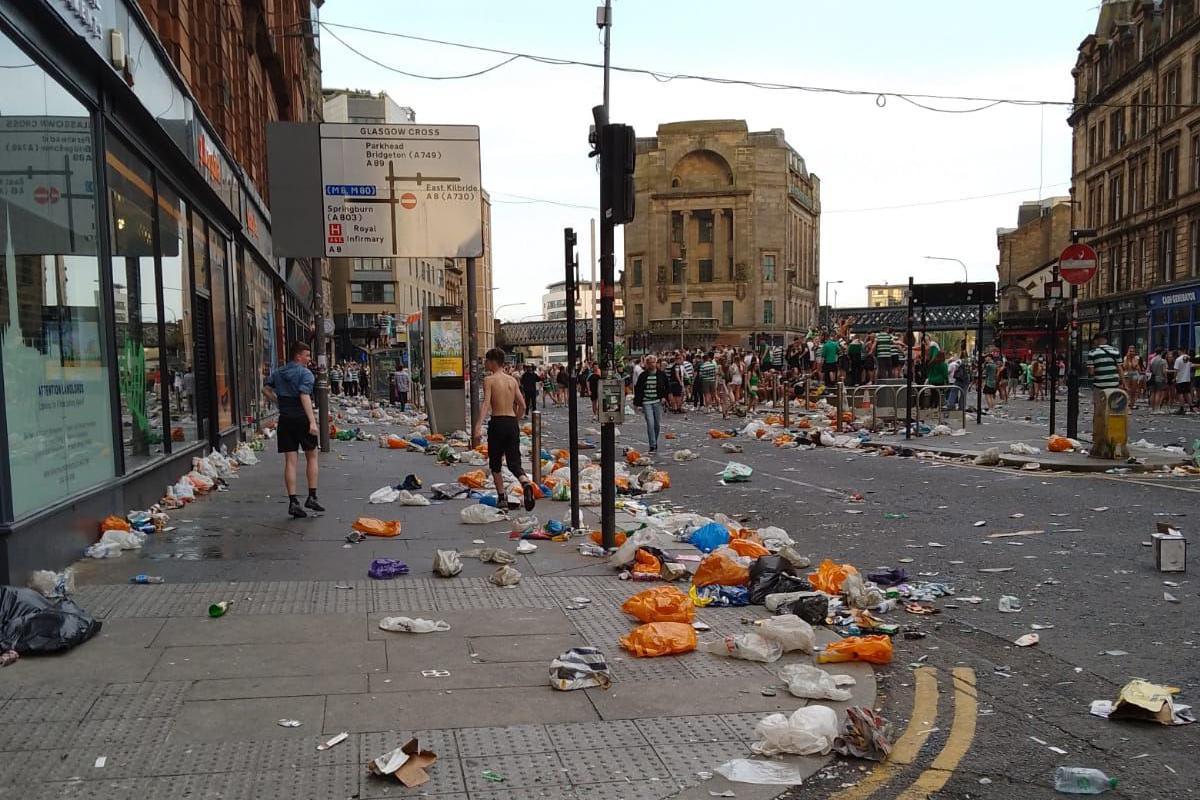 Debris at Glasgow Cross