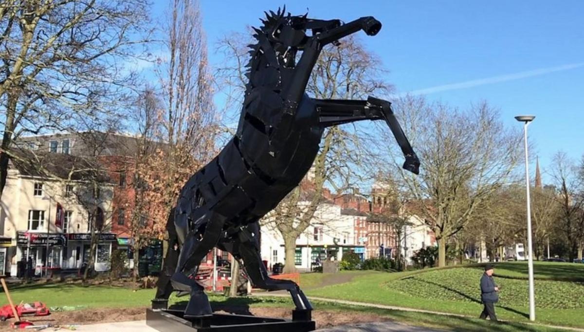 Horse sculpture