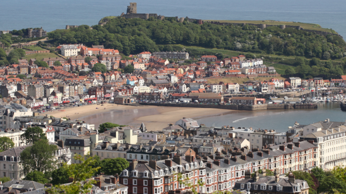 View over Scarborough in North Yorkshire