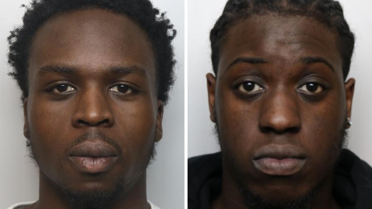 Mugshots of two young men in a composite image