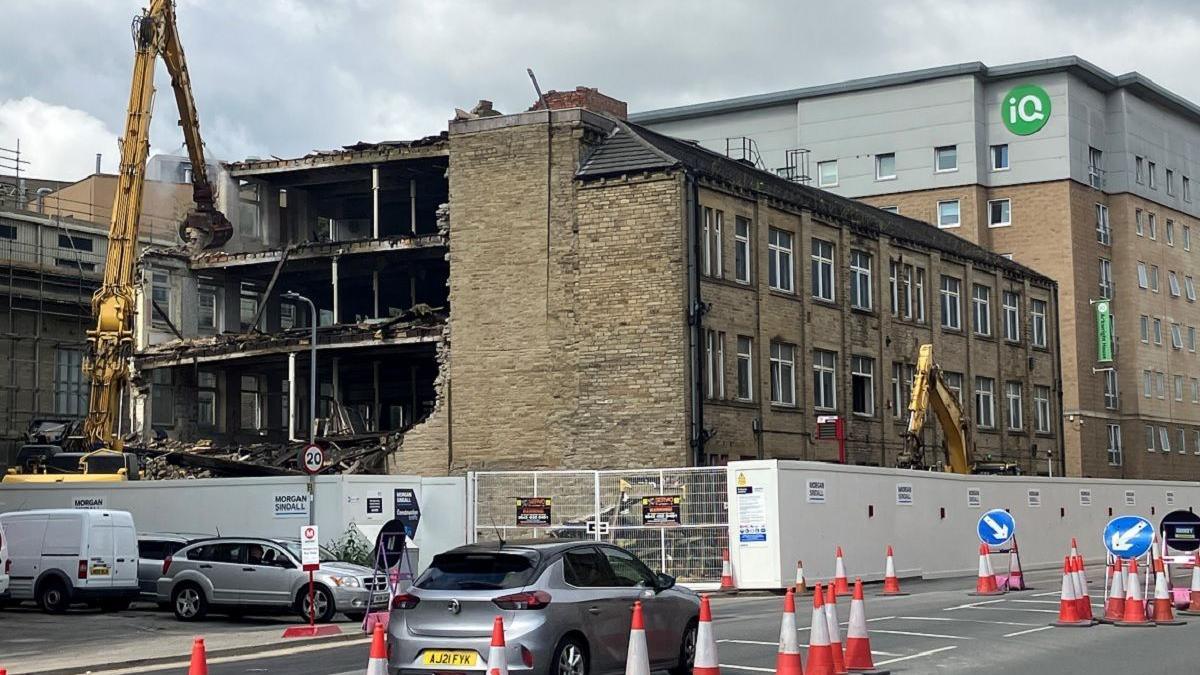 The demolition of Junction Mills in Bradford