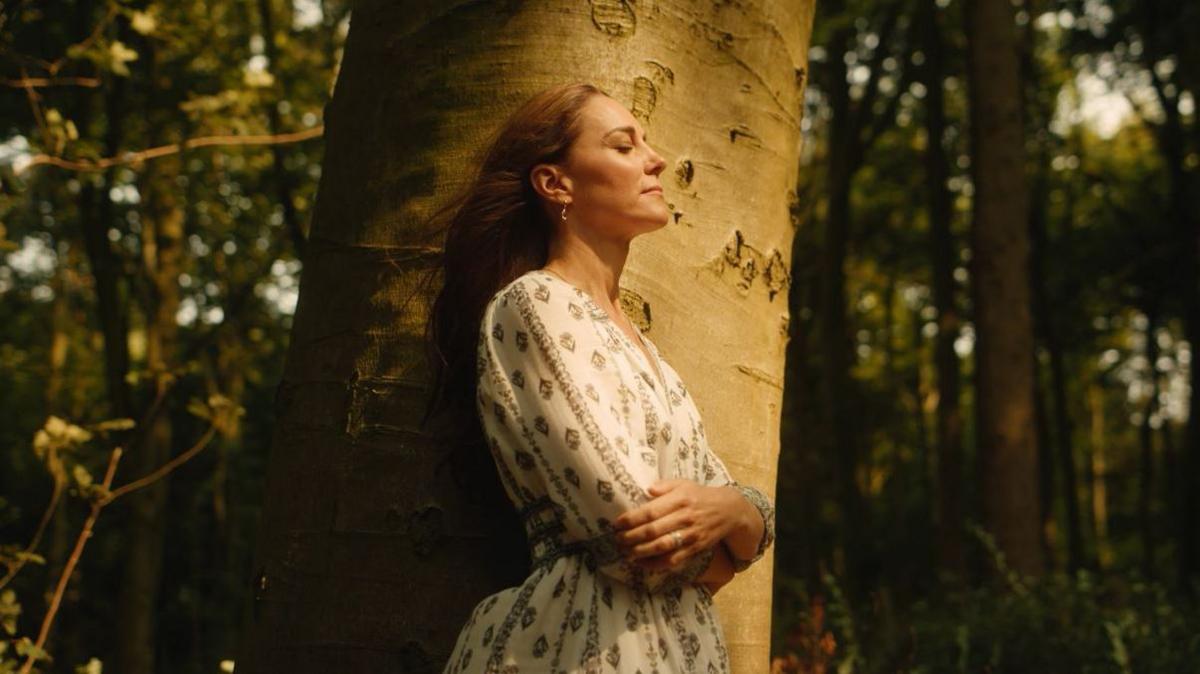 Kate in a forest scene in Norfolk