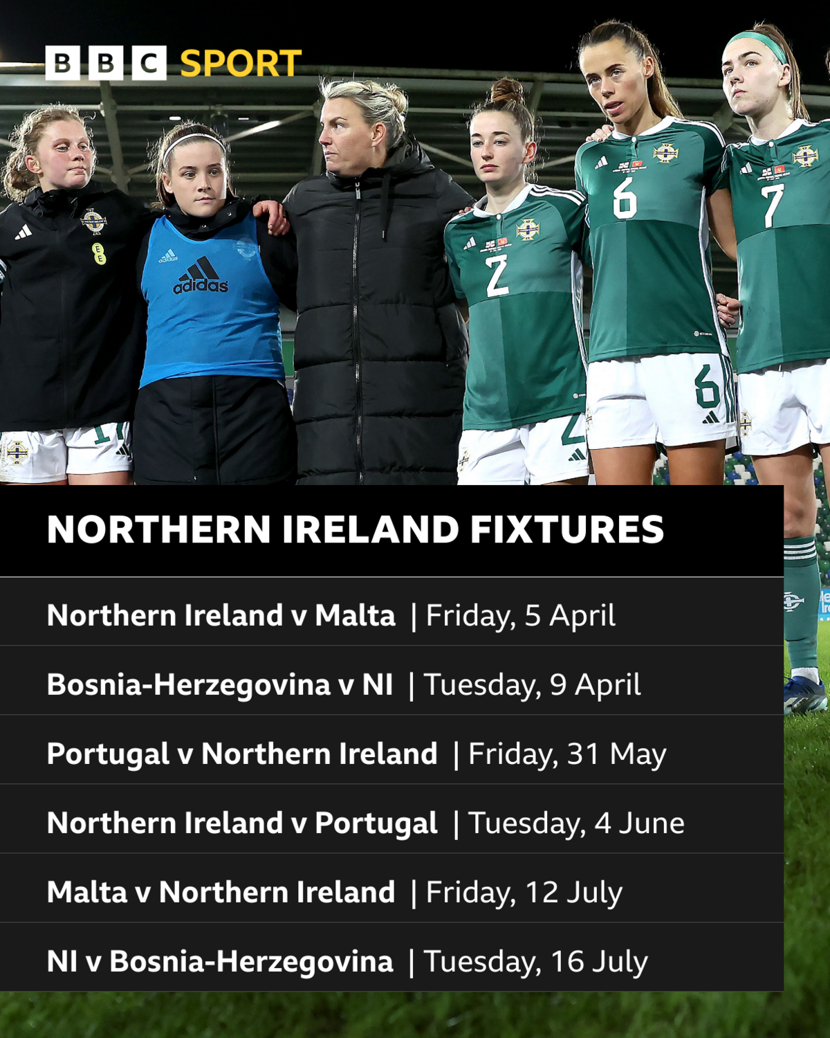 Northern Ireland fixtures