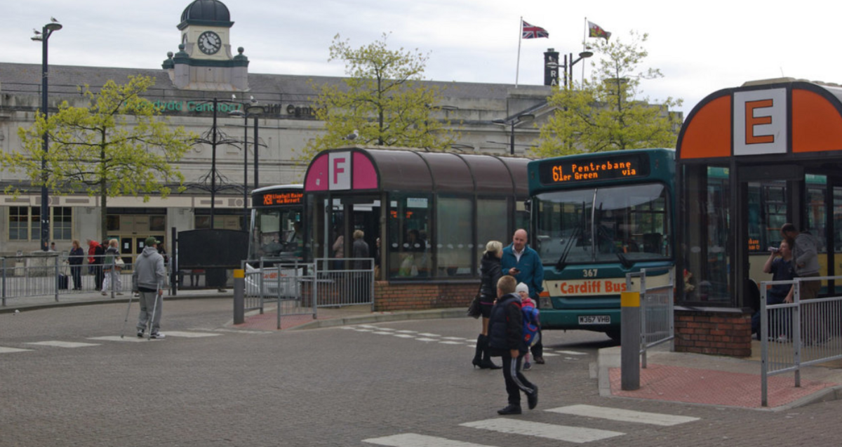 The old Cardiff Central Bus Stations