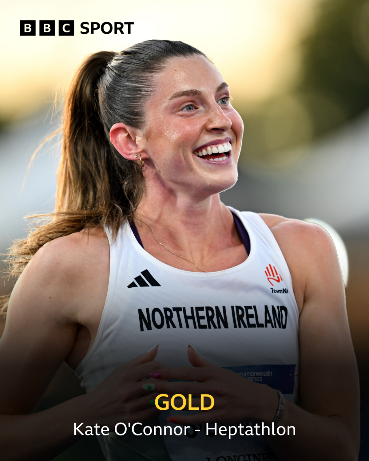 Kate O'Connor graphic for winning gold