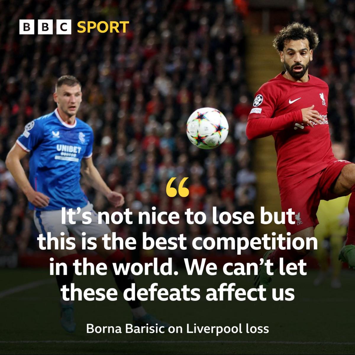 Borna Barisic on Liverpool loss