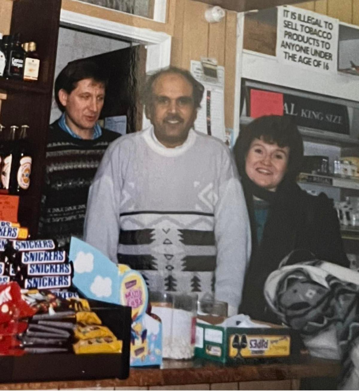 Omer Hayat behind the counter of his Heaton shop