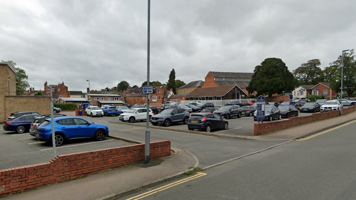 A view of a car park in Doddridge Street in Market Harborough