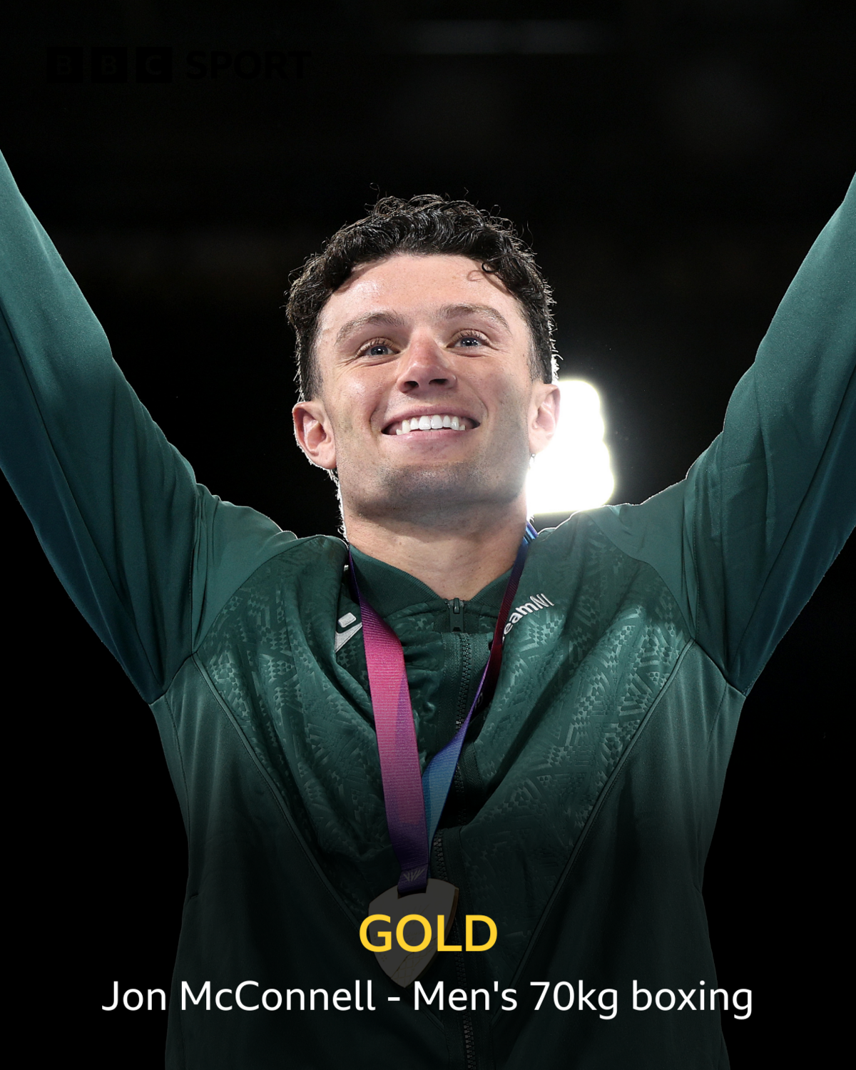 Jon McConnell graphic for winning gold