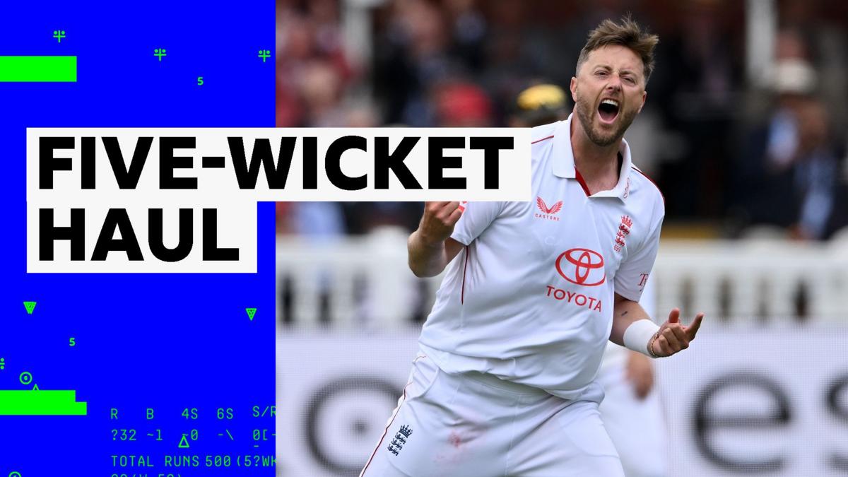 Ollie Robinson claims five wickets on Test return
