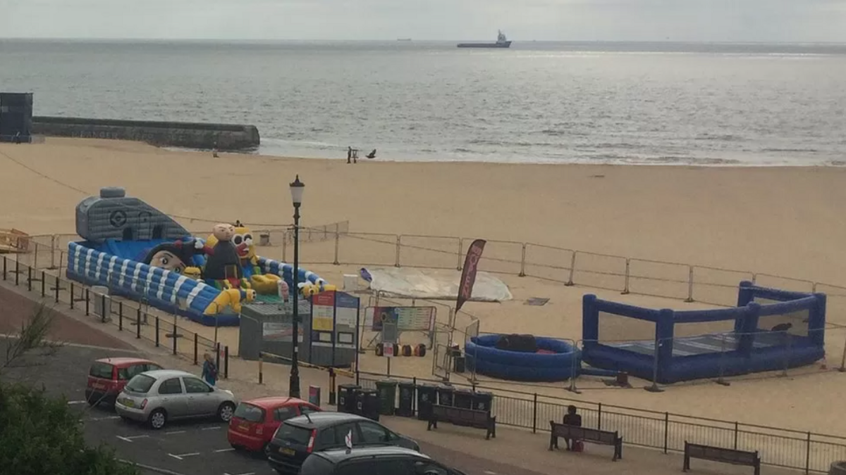 Gorleston beach following the incident