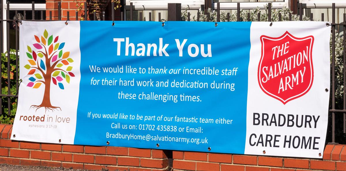 Sign outside a care home in Essex