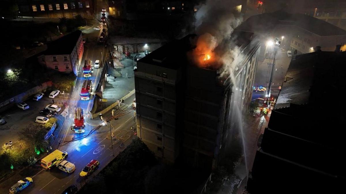 fire at a Bradford tower block