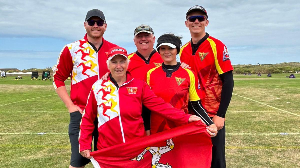 The Isle of Man's compound archery team