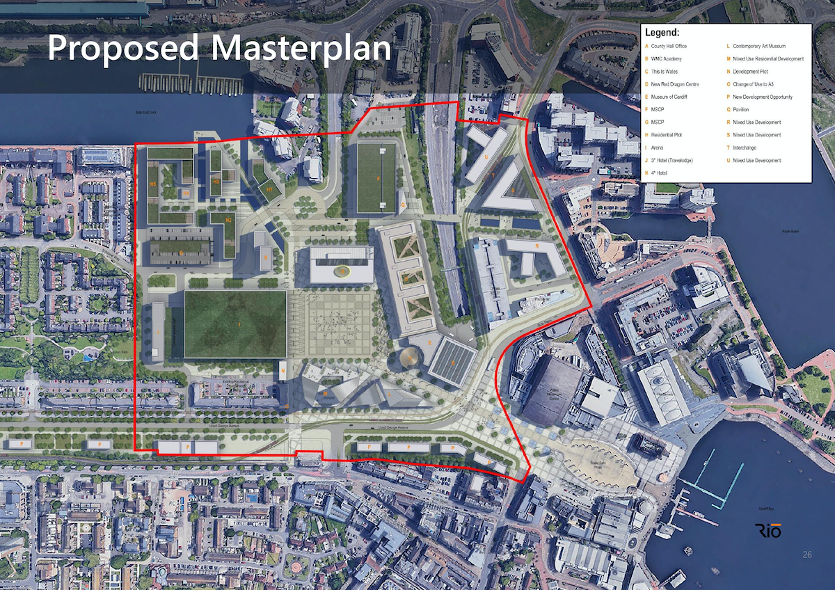 Masterplan map for Atlantic Wharf development