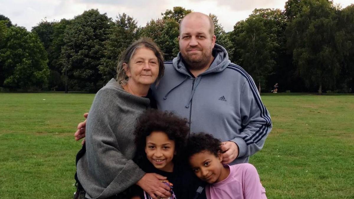 Asia, left, with Gareth, Naomi and Gabi 