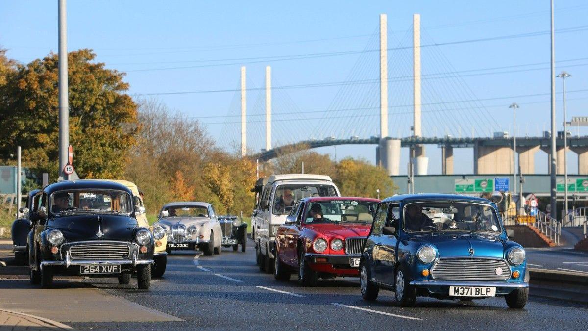 Classic cars using the Dartford Crossing