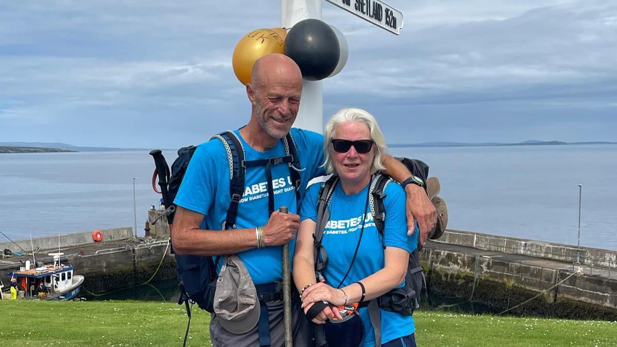 Mr and Mrs Sutton at John O'Groats