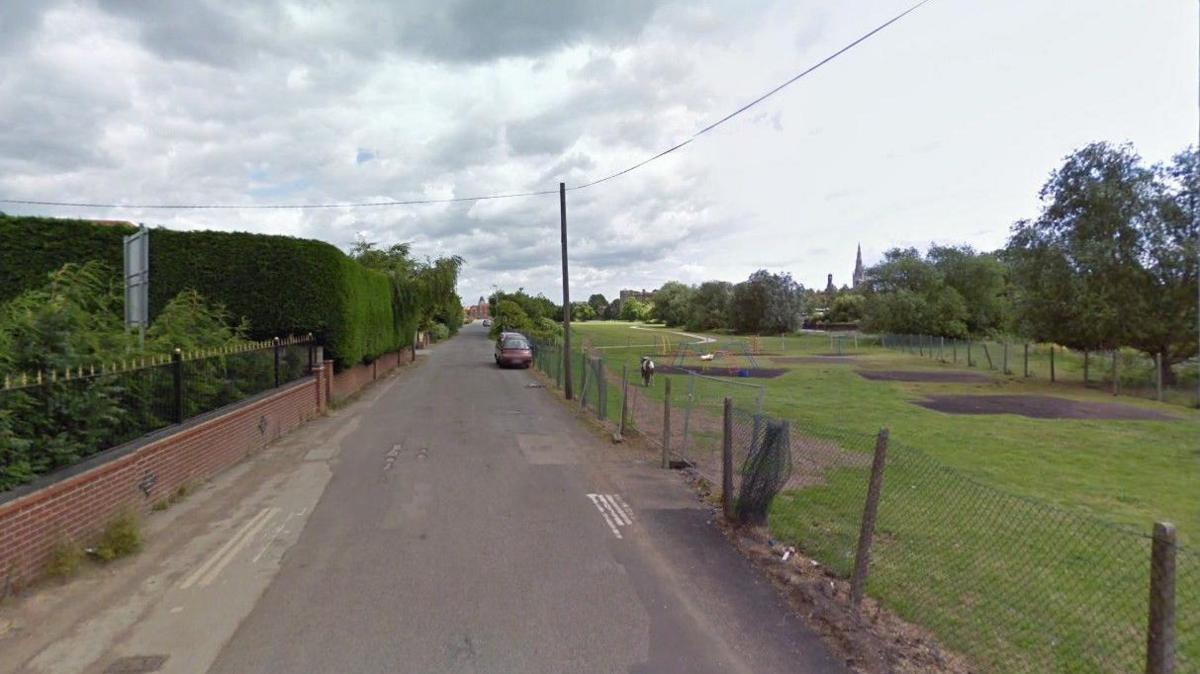 A street view of Tolney Lane in Newark-on-Trent, Nottinghamshire