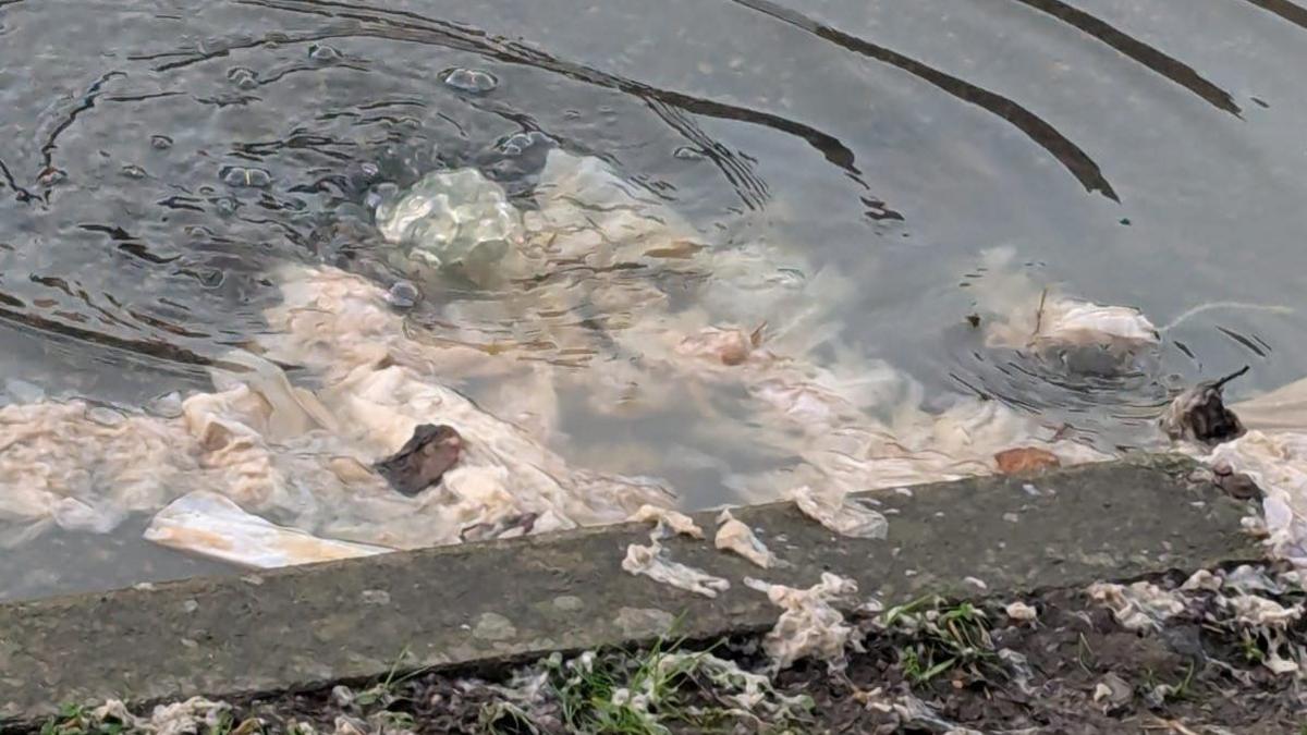 Waste items in flooding in Warwick Road, Whetstone, Leicestershire
