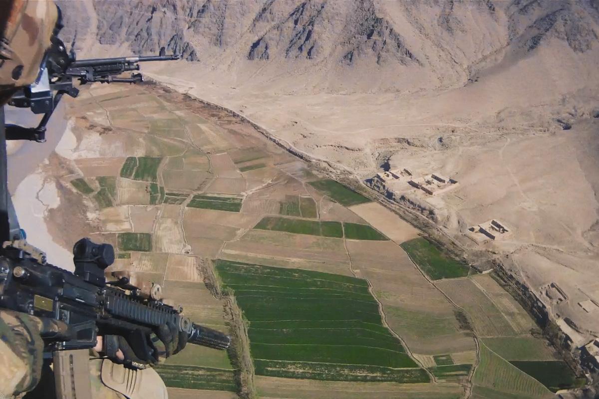 View of southern Afghanistan from a military helicopter