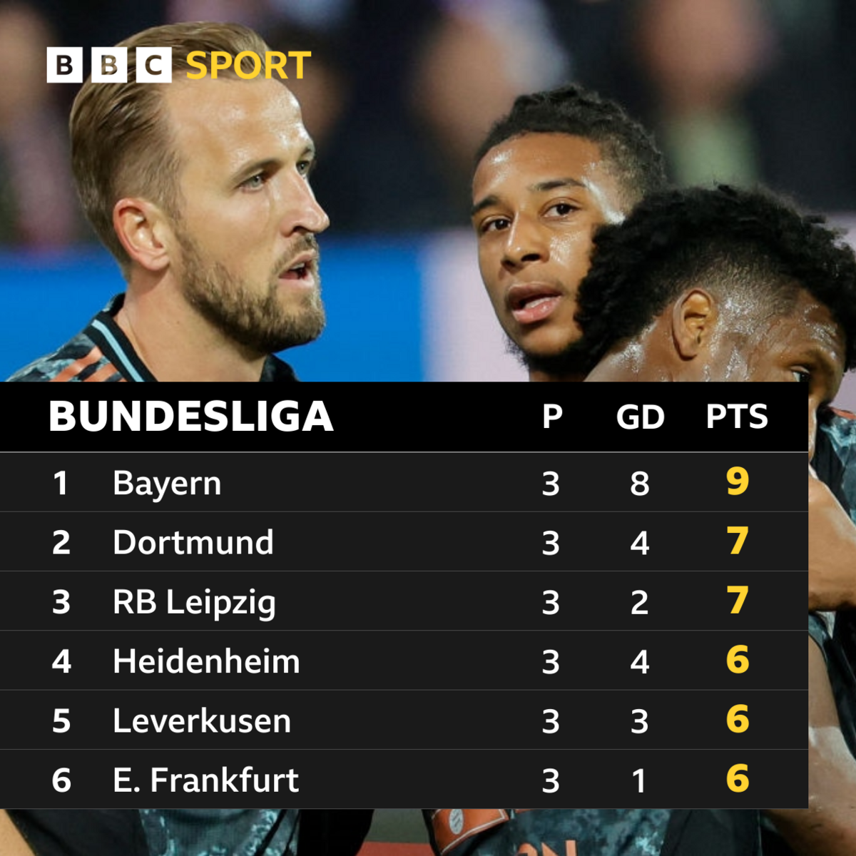 Bundesliga table