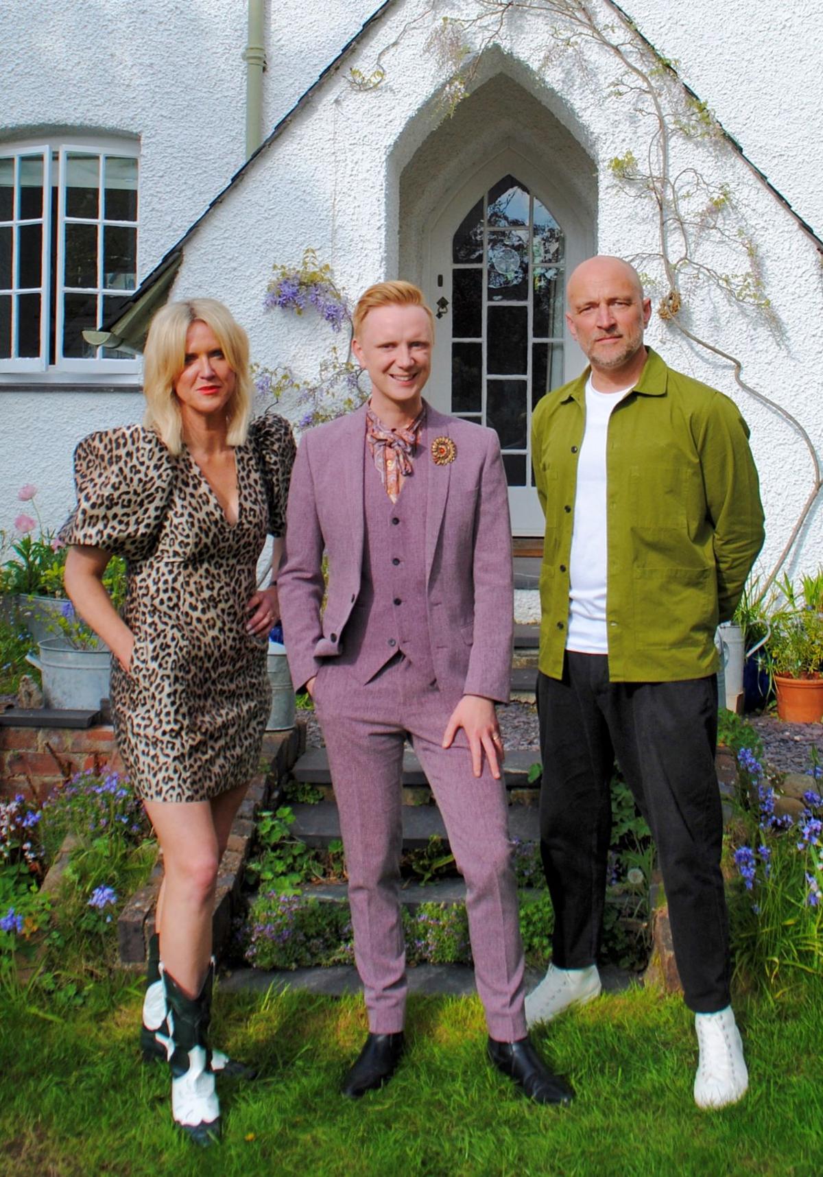 Evans with his fellow judges interior designer Mandy Watkins and architect Glen Thomas