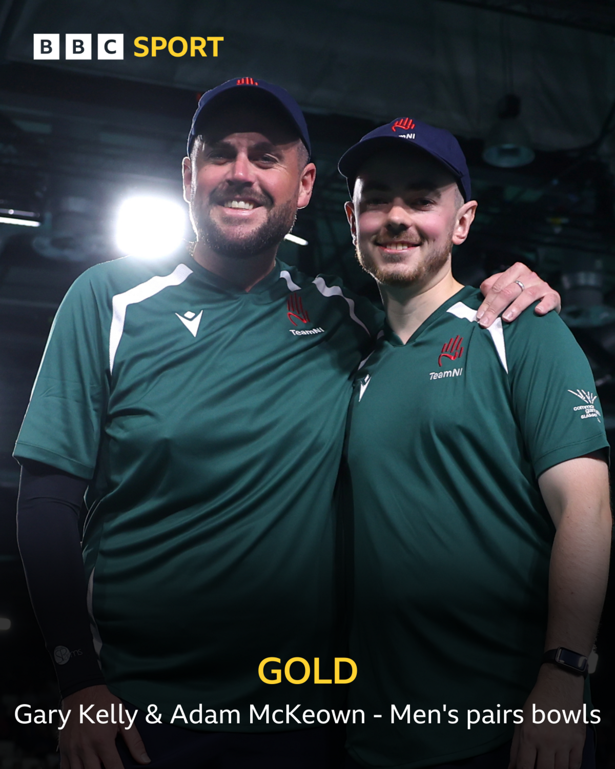 Graphic for Gary Kelly and Adam McKeown winning gold