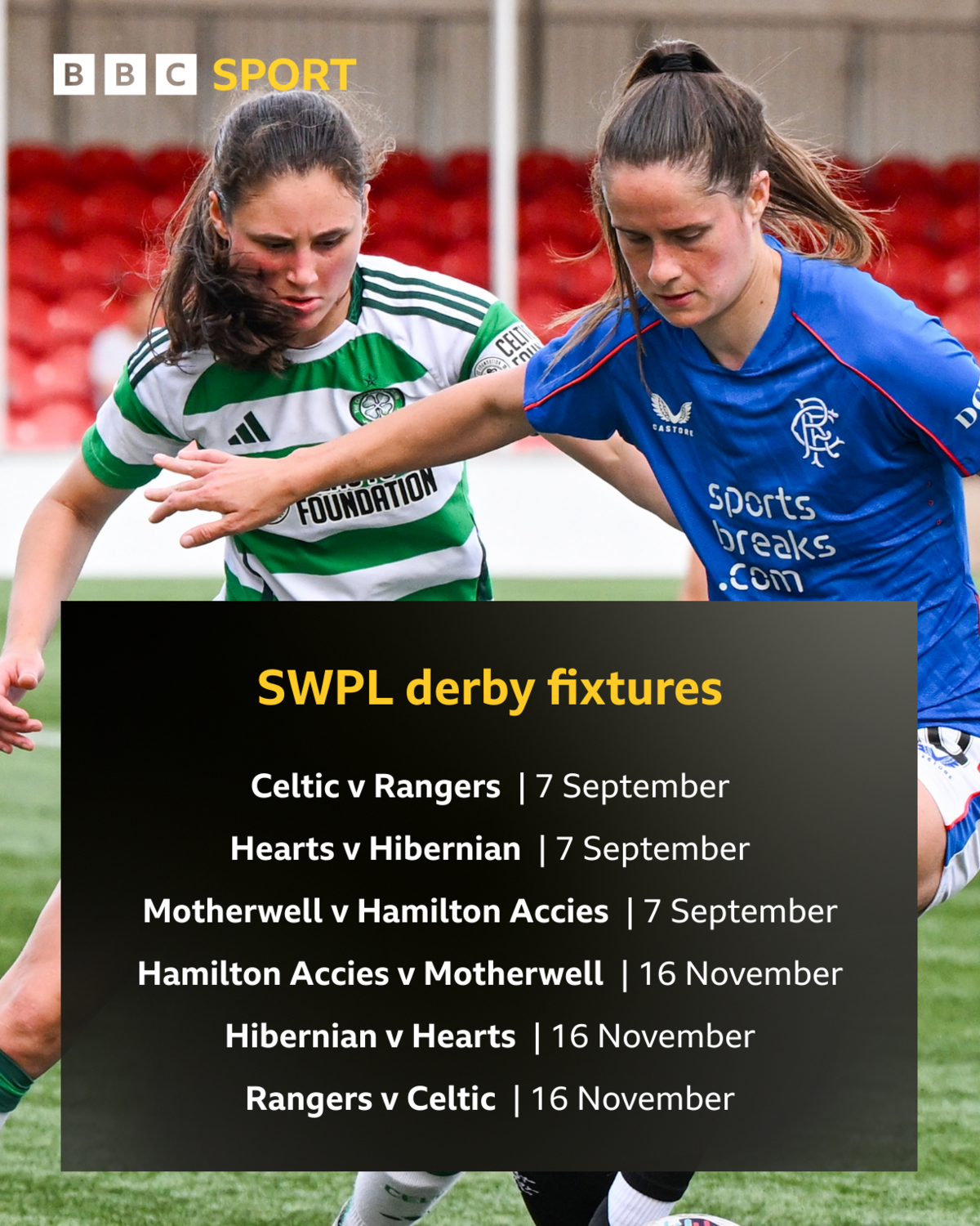 A graphic of SWPL derbies next season