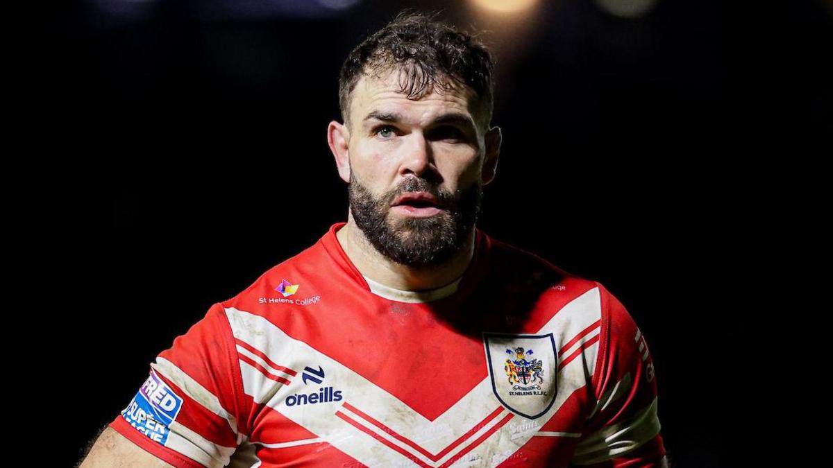 Alex Walmsley stood with his hands on his hips during a St Helens game