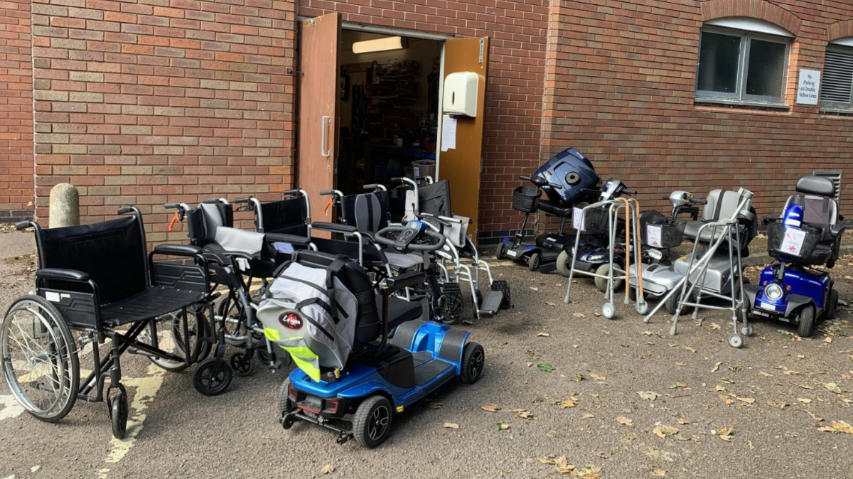 Harborough Shopmobility, based at Roman Way Community Centre, in Market Harborough, Leicestershire