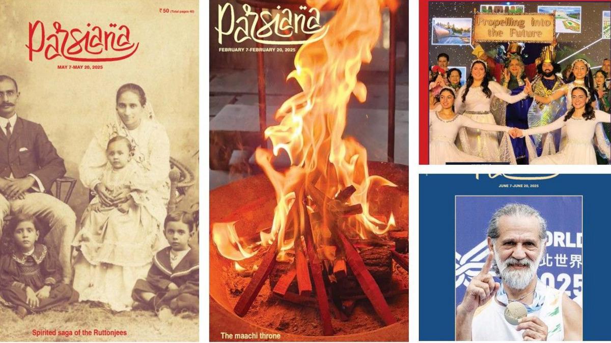 A collage of Parsiana magazine covers from over the years