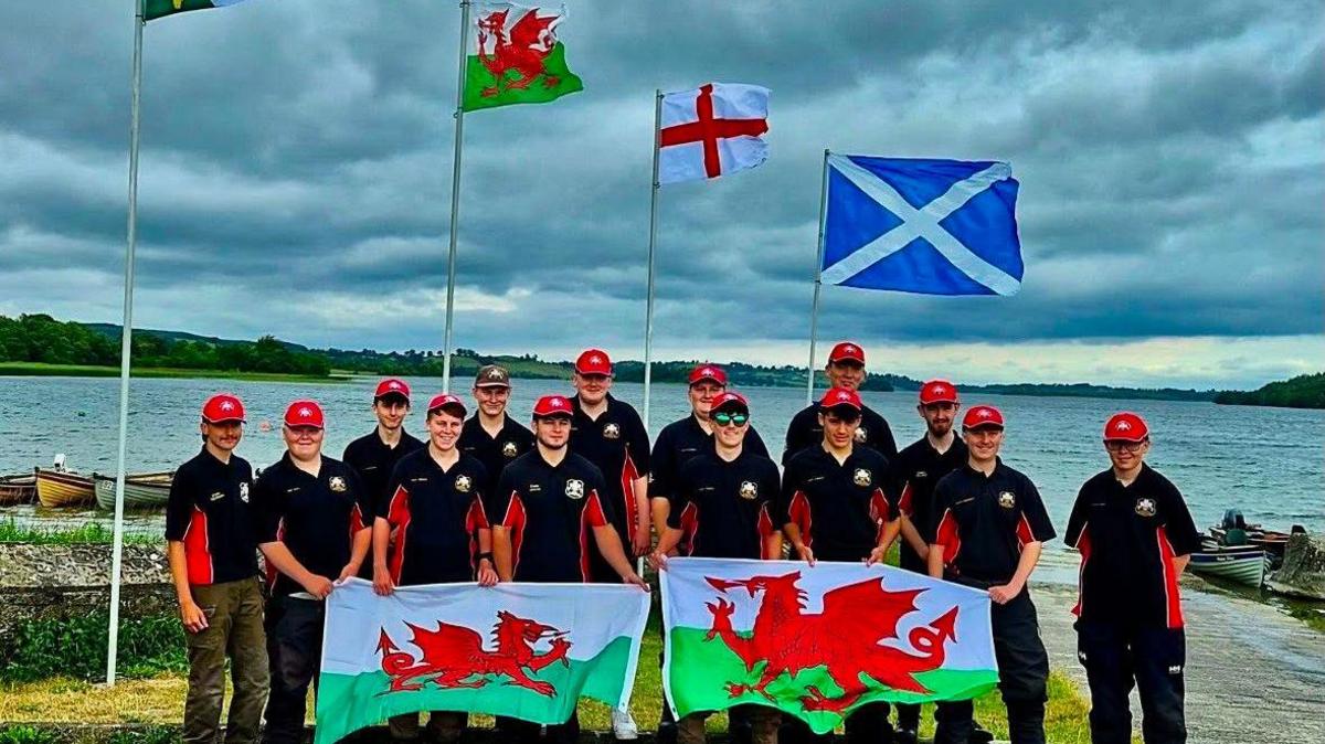 Tîm pysgota plu ifanc Cymru yn cystadlu yn Iwerddon