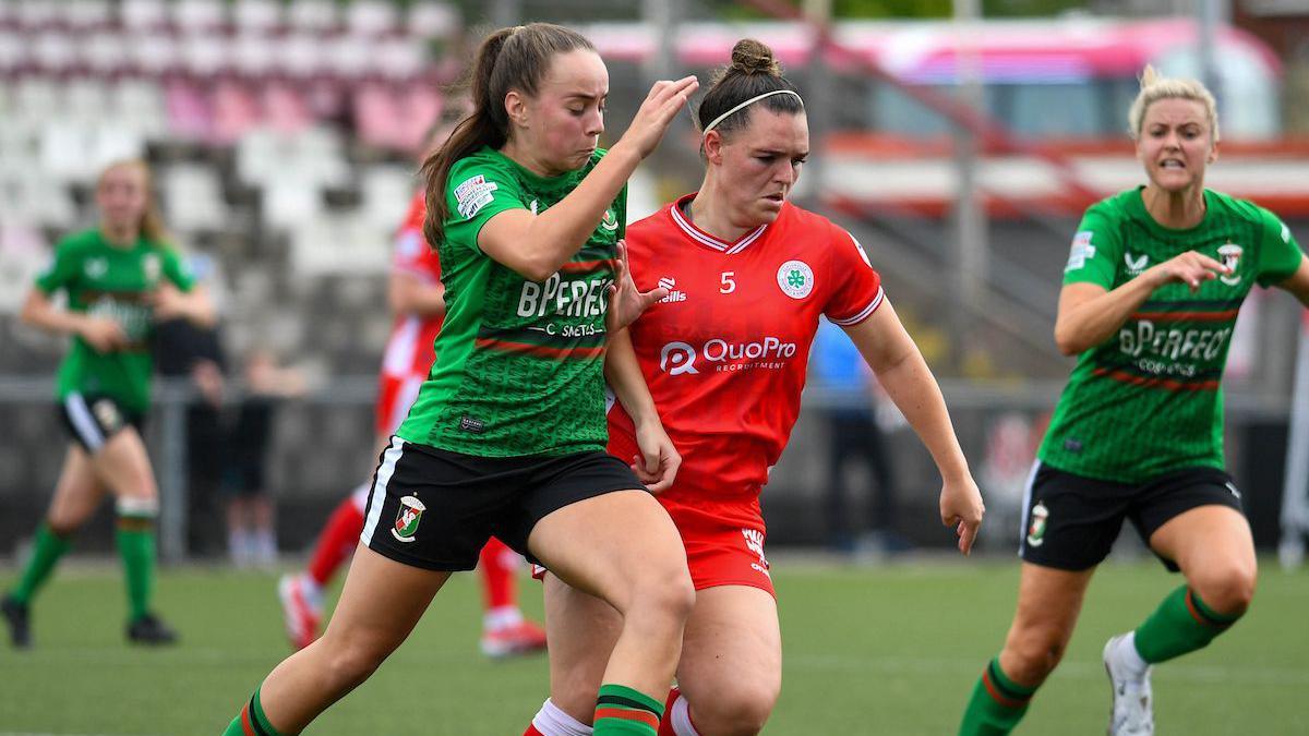 Kascie Weir against Cliftonville