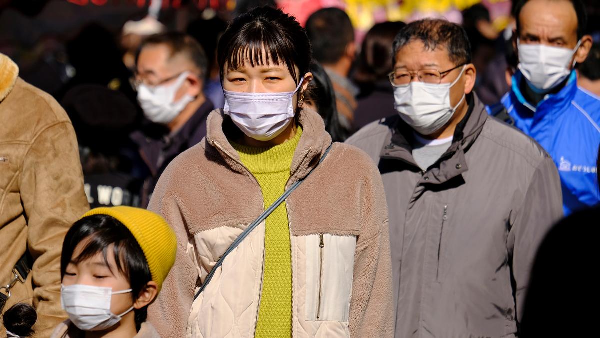 Mask-wearers in Japan