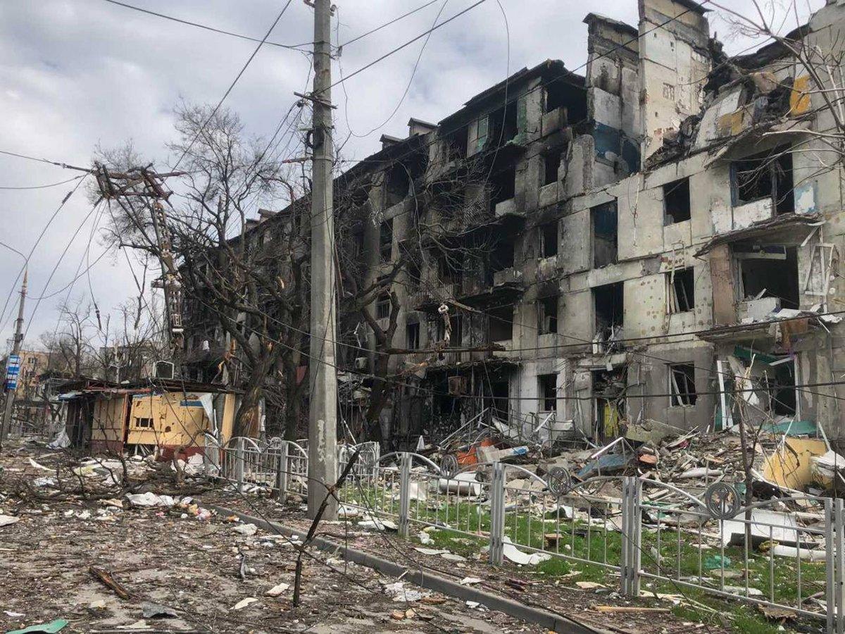 The apartment block where Ivan lived has been bombed