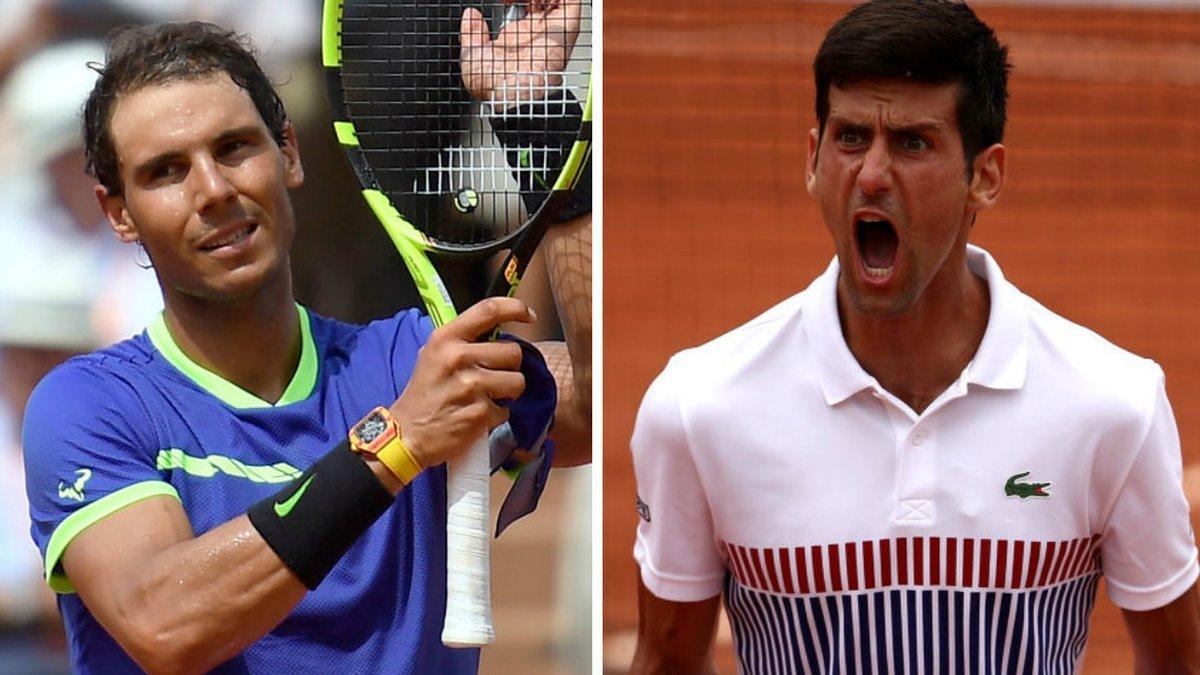 Rafa Nadal and Novak Djokovic