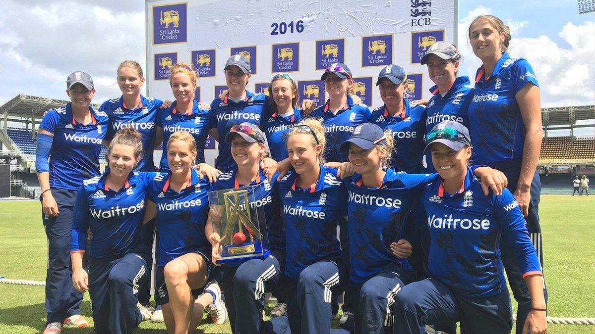 England with the one-day series trophy