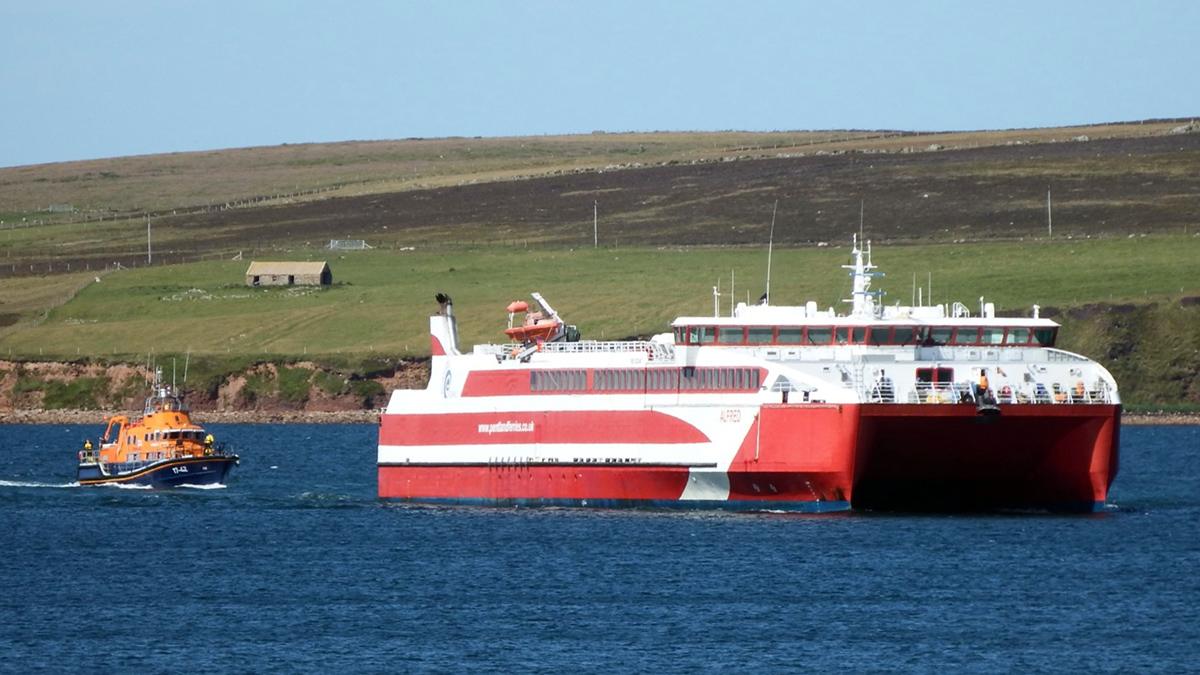 ferry under escort