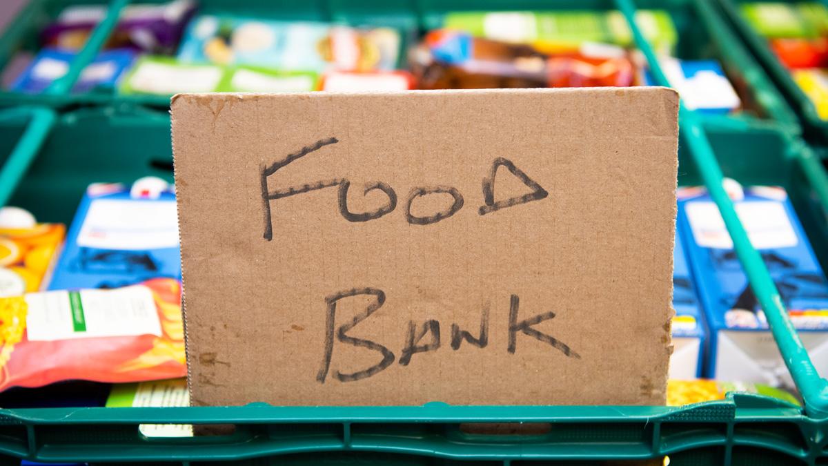 Food bank sign