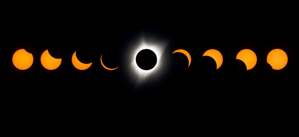 A composite image of the total solar eclipse seen from the Lowell Observatory Solar Eclipse Experience August 21, 2017 in Madras, Oregon.