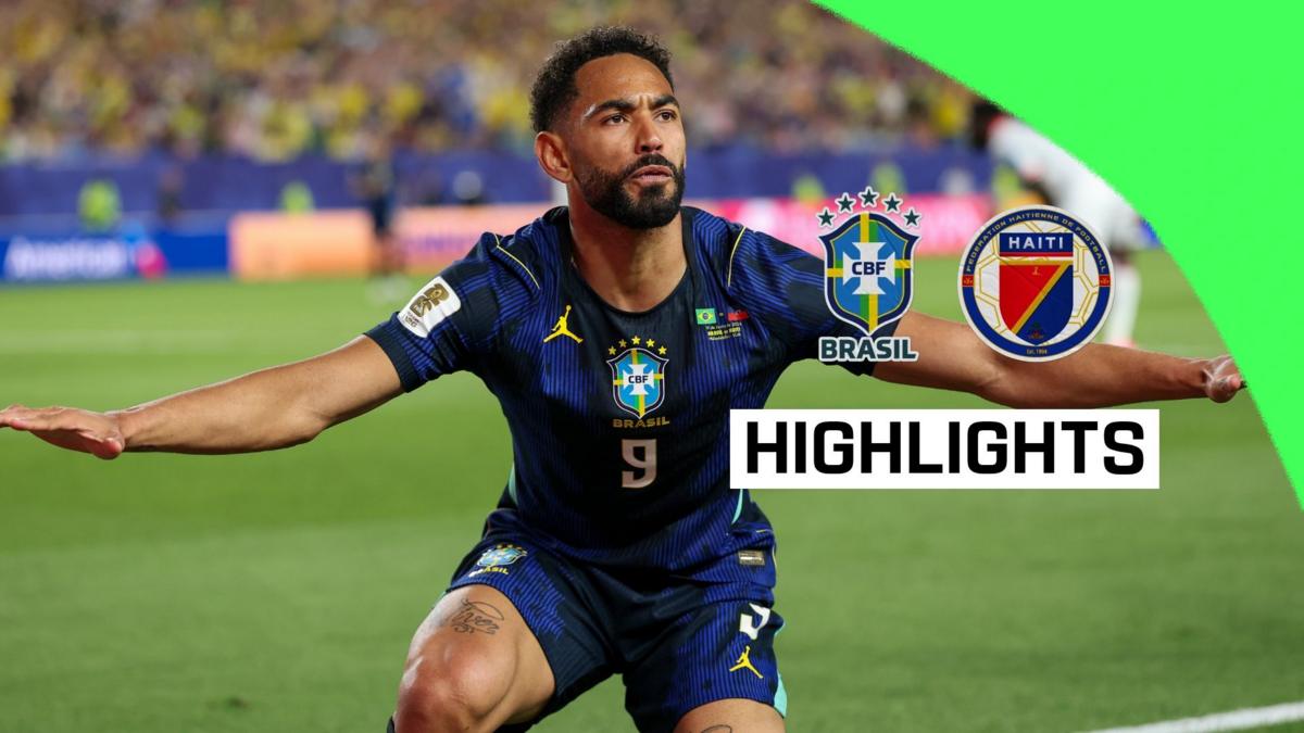 Cunha brace sends Brazil past Haiti 3-0
