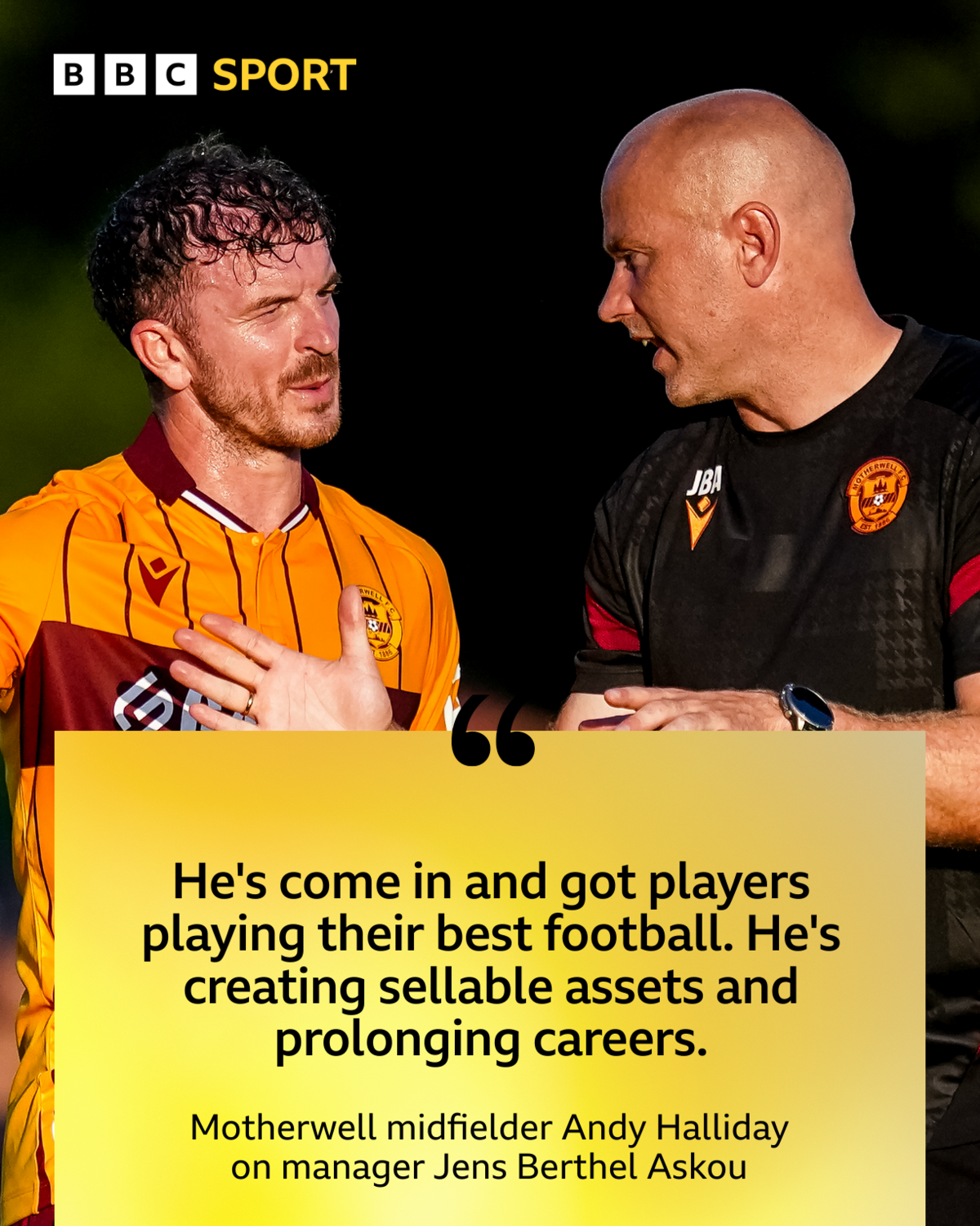 Andy Halliday on Jens Berthel Askou