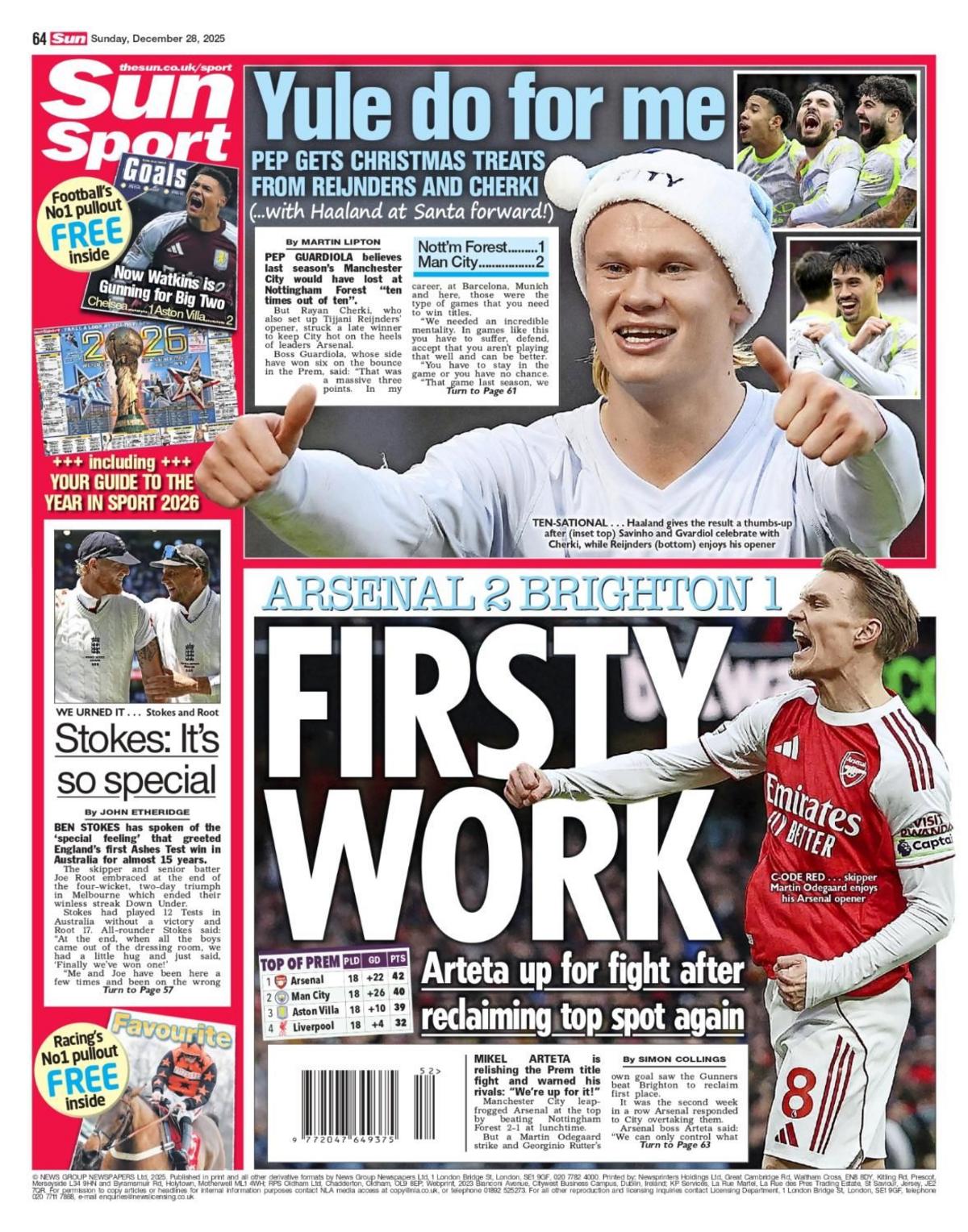 Sun back page 