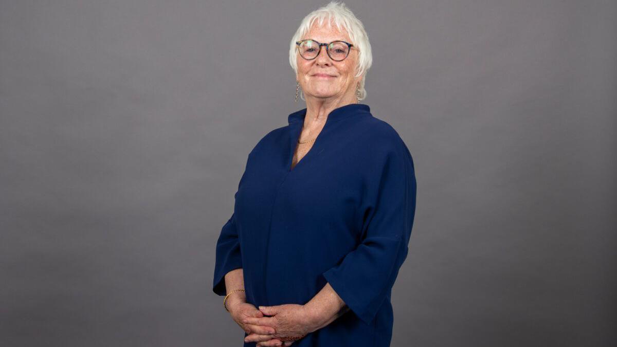 Woman smiling at camera